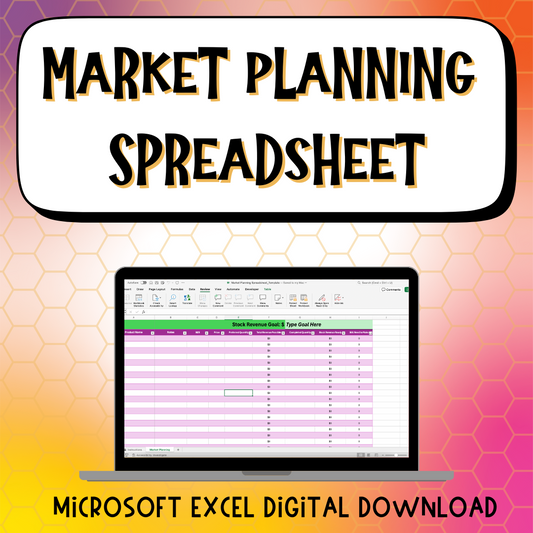 Market Planning Spreadsheet **DIGITAL DOWNLOAD - EXCEL**